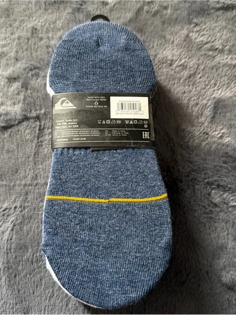 Quiksilver Men’s Size 6-12 No Show Socks. 5 Pairs. Multicolor. New with Tags.